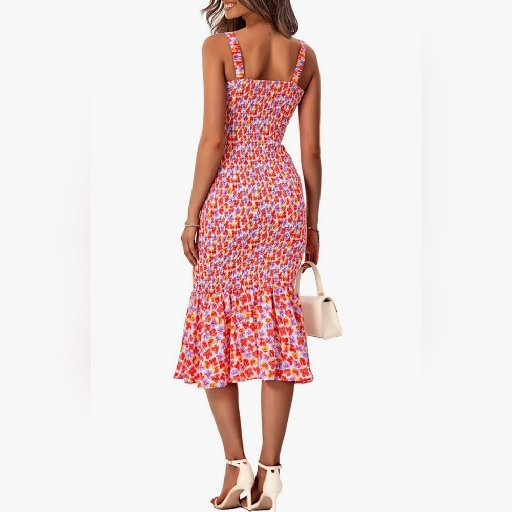 PRETYGARDEN DRESS NWT. SIZE L Floral Print Women's Dress - Picture 2 of 8